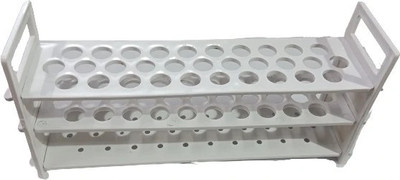 Shakuntla plastic Test tube stand 3 TIER: 16mm × 31 Holes Plastic Test Tube Rack(31 White)