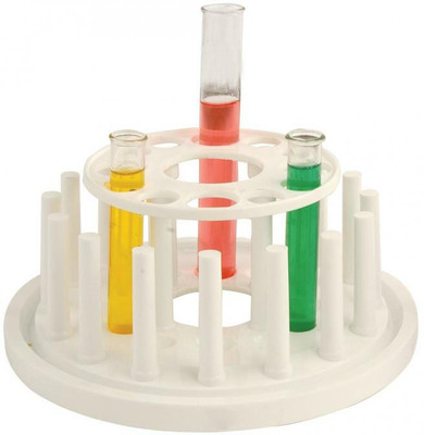 Apex Labs Test Tube Stand, Round 12 Hole P.P Polypropylene Test Tube Rack(12 White)