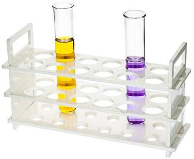 Apex Labs TT Stand 25mmx12 Hole, PP Polypropylene Test Tube Rack(12 White)