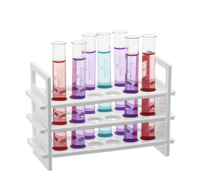 Supertek Test Tube Stand / Rack 3 Tier 18mm x 12 Tubes Polypropylene Test Tube Rack(12 White)