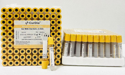 CURDIA 3.5 ml Plain Polypropylene Test Tube(10 cm 30 K Pack of 100)