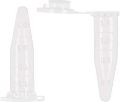 GVSSCO 1.5 ml Rimmed Polypropylene Test Tube(4 cm 80 K Pack of 100)