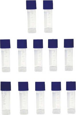 Apex Labs 1.8 ml Plain Plastic Test Tube(5 cm 80 K Pack of 10)