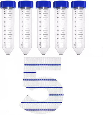 Apex Labs 50 ml Rimmed Polypropylene Test Tube(11.5 cm 418 K Pack of 5)
