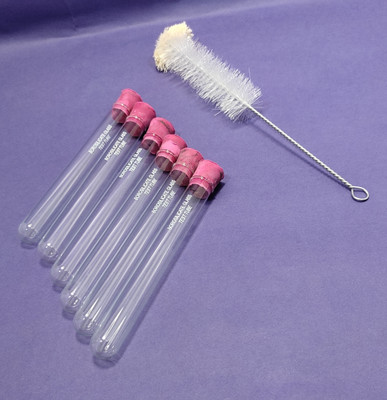 moolenterprises 15 ml Rimmed Borosilicate Glass Test Tube(12.5 cm 20 K Pack of 6)
