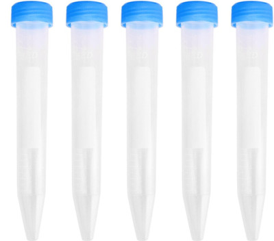 NEW VERMA 15 ml Rimmed Polypropylene Test Tube(12 cm 100 K Pack of 5)