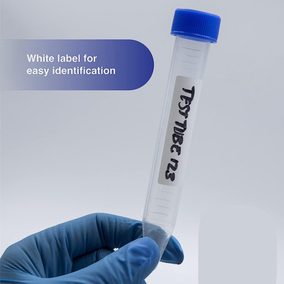Apex Labs 15 ml Plain Plastic Test Tube(7.5 cm 315 K Pack of 50)