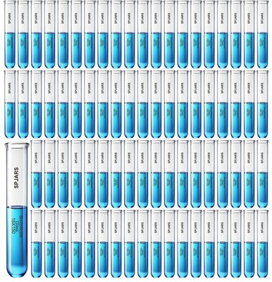 SPJARS 25 ml Rimmed Borosilicate Glass Test Tube(15 cm 60 K Pack of 100)