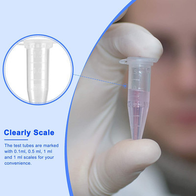 ARCSOL 1.5 ml Plain Polypropylene Test Tube(4 cm 90 K Pack of 100)