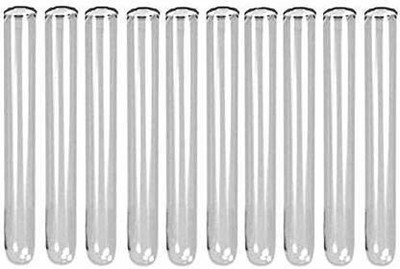 Parshv 12 ml Rimmed Borosilicate Glass Test Tube(12.5 cm 350 K Pack of 10)