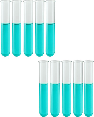 LABXPORT 5 ml Rimmed Borosilicate Glass Test Tube(7.5 cm 490 K Pack of 10)