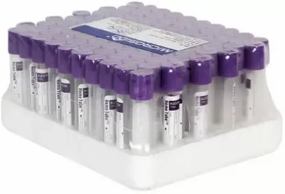 KP Cure 2 ml Plain Plastic Test Tube(5 cm 200 K Pack of 100)