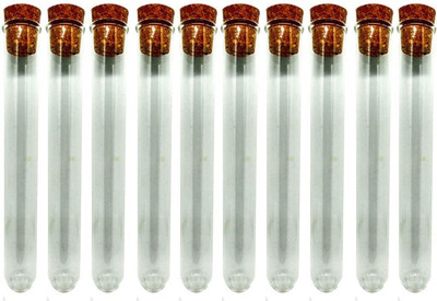 SBT 100 ml Plain Borosilicate Glass Test Tube(8 cm 200 K Pack of 10)