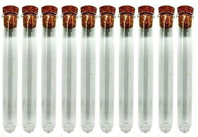 RLK Enterprises 10 ml Rimmed Borosilicate Glass Test Tube(7 cm 100 K Pack of 10)