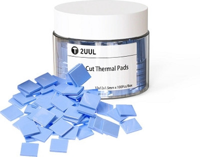 PAUS&MORK Pre-Cut Thermal Silicone Pads for Mobile Motherboard IC Chip CPU Colling- 100pcs Ceramic Based Thermal Paste(10 g 6 W/mK)