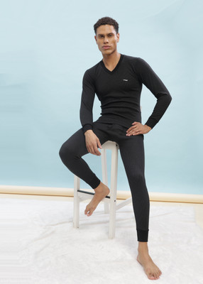 Dollar V Neck Top & Bottom Set Men Top - Pyjama Set Thermal