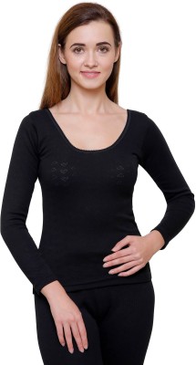 BodyCare Bodycare Womens Thermal Tops Round Neck Full Sleeves Pack Of 1-Black Women Top Thermal