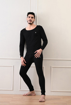 STARFOX Mens Tri Blended Fabric Quilted Thermal Set Men Top - Pyjama Set Thermal