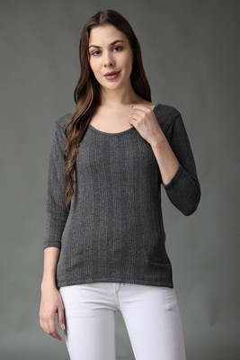 FF Thermal Warmer Vest for Women Ultra Soft 3/4 Sleeves Winter Inner Wear Women Top Thermal