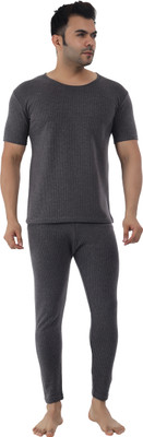 Selfcare Selfcare Men's Polycotton Half Sleeve Round Neck Thermal Top-Pyjama Set|SW1094 Men Top - Pyjama Set Thermal