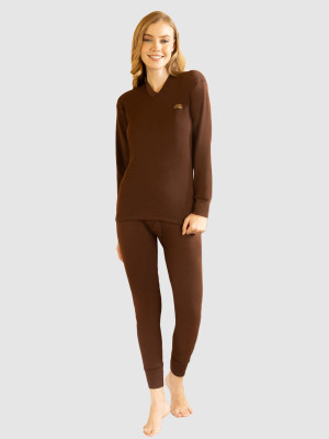 LUX COTT'S WOOL Women Top - Pyjama Set Thermal