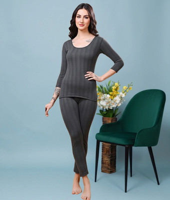 JazzyFashion Women Top - Pyjama Set Thermal