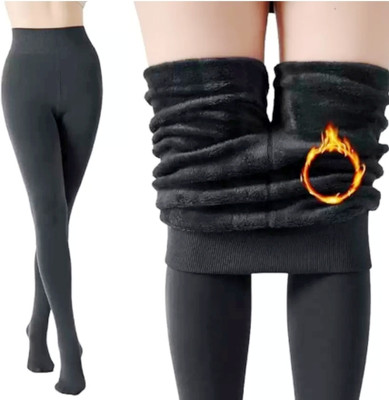 ShaishavWears Women's/Girls Woolen Thick Fur Lined Winter Stockings Thermals Women Pyjama Thermal