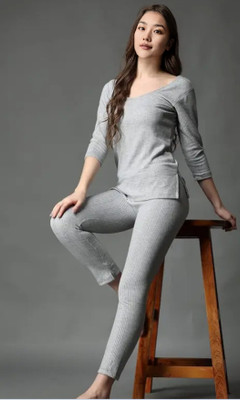 ESOROUCHA Women Top - Pyjama Set Thermal