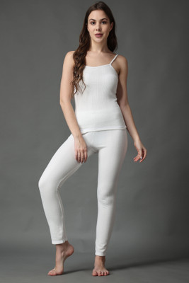 FF Thermal Warmer Spaghetti & Pyjama Set, Ultra Soft Winter Top & Lower Thermal Set Women Top - Pyjama Set Thermal