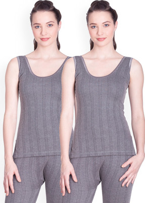 LUX INFERNO Women Charcoal Melange Women Top Thermal