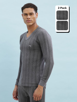 Dollar Ultra Packof 2 Full Sleeve V Neck Men Top Thermal