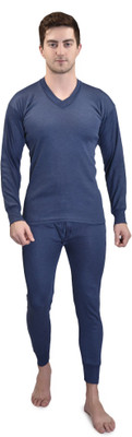 FABVIO PLUS Winter wear V neck Men Top - Pyjama Set Thermal