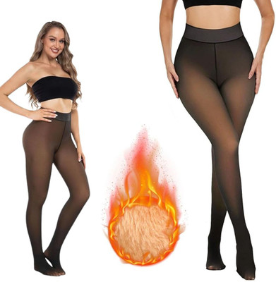 KATHTHAI Fleece Leggings for Women Ultimate Warm Thermal Wear, Soft Woolen Women Pyjama Thermal