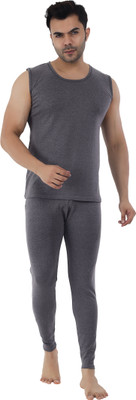 Selfcare Selfcare Men Polycotton Lycra Thermal Sleeveles Round Neck Top-Pyjama Set|SW1018 Men Top - Pyjama Set Thermal
