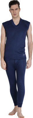 FABVIO PLUS Winter wear V neck Men Top - Pyjama Set Thermal