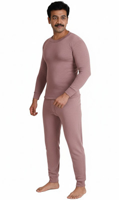 Blankino Men’s Winter Thermal Innerwear Set Cotton Blend Warm Top & Bottom for Men & Women Top - Pyjama Set Thermal