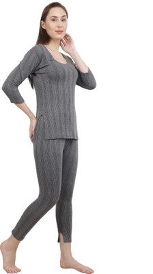 YOUTH ROBE Mens-thermal set -S Women Top - Pyjama Set Thermal