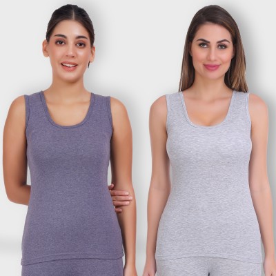 Selfcare Womens Pollycotton Sleeveless Thermal Tops Women Top Thermal