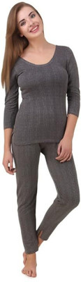 AJ Hosiery AJ Hosiery Women Cotton Thermal Innerwear Set Slim Fit 3/4 Sleeve Top & Pyjama Women Top - Pyjama Set Thermal