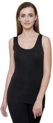 BodyCare THERMALS WOMEN TOP ROUND NECK SLEEVELESS SOLID BLACK Women Top Thermal