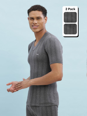 Dollar Ultra Pack of 2 V Neck Half Sleeve Men Top Thermal