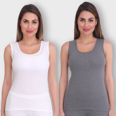 Selfcare Womens Pollycotton Sleeveless Thermal Tops Women Top Thermal