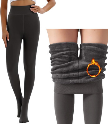 Lebami Winter Warm Thermal Leggings Tights Thick Fleece Lined Stockings For Women Women Pyjama Thermal