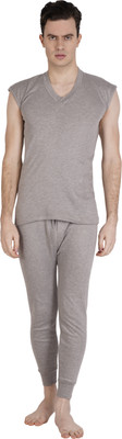 FABVIO PLUS Winter wear V neck Men Top - Pyjama Set Thermal