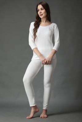 FF Thermal Warmer Vest & Bottom Combo Winter Innerwear Top and Lower For Women Women Top - Pyjama Set Thermal