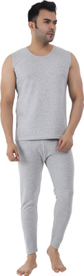 Selfcare Selfcare Men�s Polycotton Thermal Sleeveless Round Neck Top & Pyjama Set|SW1023 Men Top - Pyjama Set Thermal
