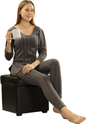 Dollar Ultra Dollar Ultra Thermal Solid Full Sleeve Round Neck Women Top & Pyjama Set Women Top - Pyjama Set Thermal
