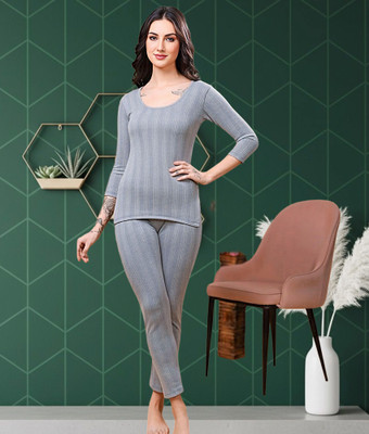 JazzyFashion Women Top - Pyjama Set Thermal
