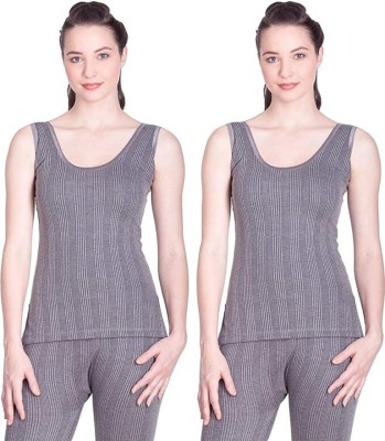 LUX INFERNO Lux Inferno Round Neck Sleeveless Women's Thermal Slips - Pack of 2 Men Top Thermal