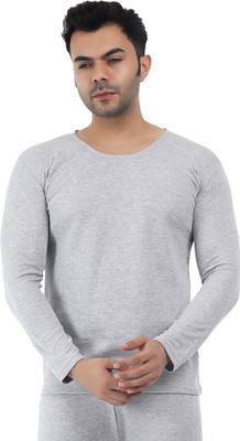 Selfcare Selfcare Men’s Soft Polycotton Striped Thermal Full Sleeve Round Neck Top|SW1077 Men Top Thermal